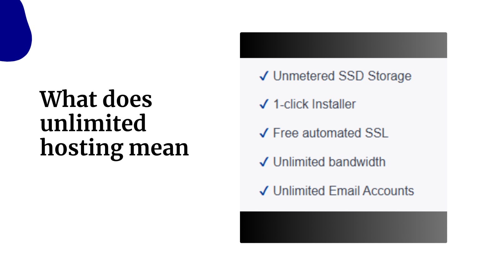 What does unlimited hosting mean