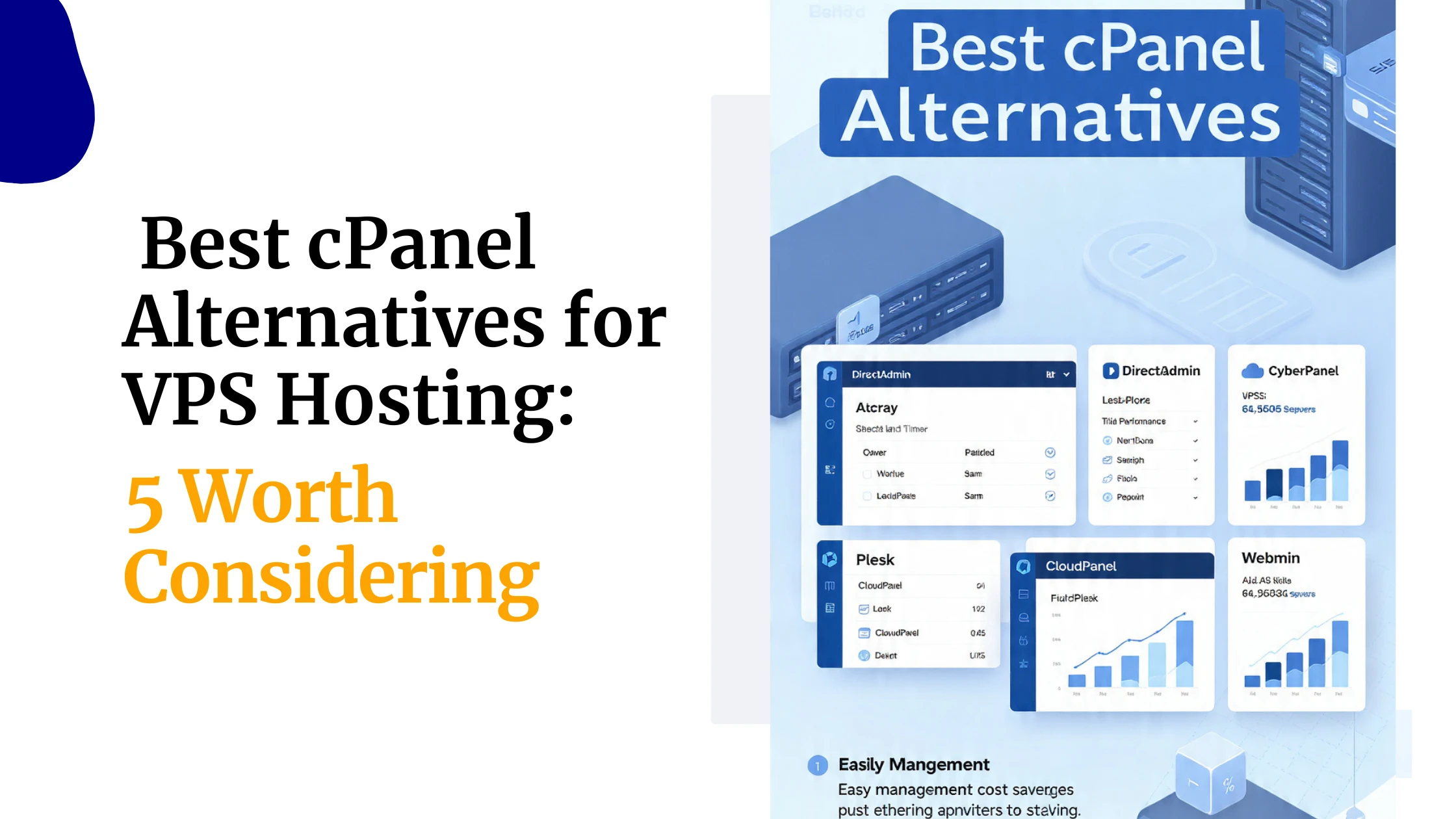 Best cPanel Alternatives for VPS Hosting: 5 Worth Considering